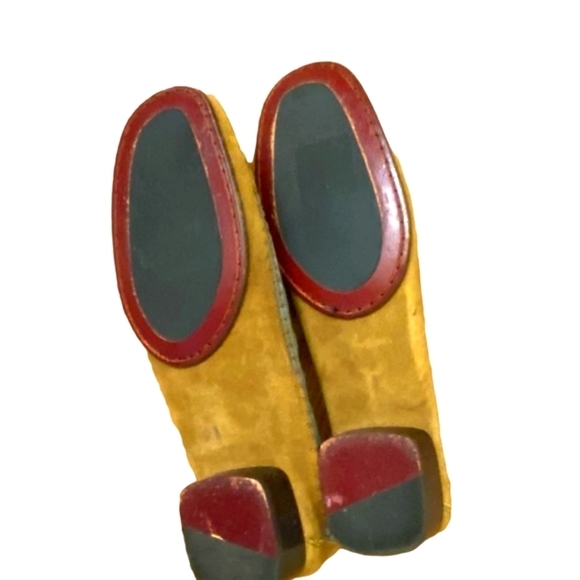 Salvatore Ferragamo Vintage Suede Moccasin Loafers Brown Blue Size 8 - Picture 6 of 11